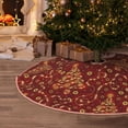 thumbnail image 5 of Fotbe Christmas Tree On A Red Background Pattern Christmas Tree Skirt, Tree Skirts Plush Christmas Decorations, Christmas Tree Skirts Xmas Decorations Holiday Party Decor-36", 5 of 6