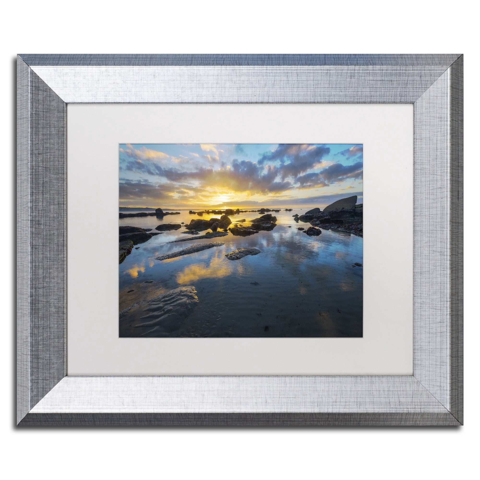 Trademark Fine Art "Nature's Gift" Canvas Art by Mathieu Rivrin, White Matte, Silver Frame