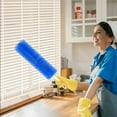 thumbnail image 4 of 3 Pcs Cobweb Duster Bendable Fan Duster Plastic Dust Cleaner Microfiber Head Ceiling Brush Reusable Dirt Remover for Fan, 4 of 8