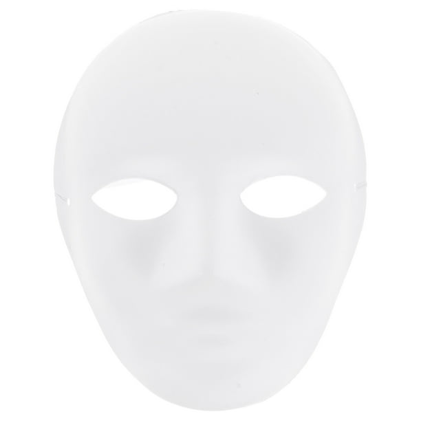 Masilla de máscaras en blanco de 6 piezas Diy Masca Pulp Mask en blanco máscaras de mascarada blanca Máscara de papel pintable