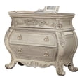 thumbnail image 1 of ACME Ragenardus 3-Drawer Wood Bombe Nightstand in Antique White, 1 of 8