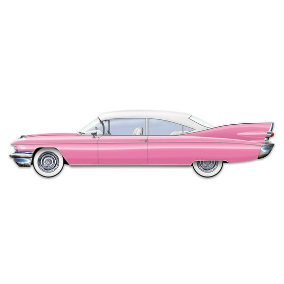 Beistle Set of 12 Pink and White Jointed Classic 50's Cruisin' Car Party Decorations 6