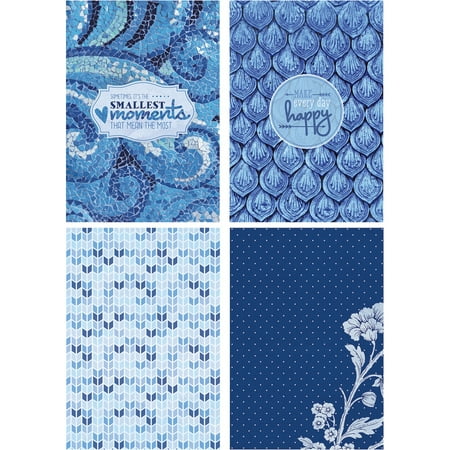 Notebook Set, 6.75" x 4.5" 4pk, Sapphire