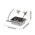 thumbnail image 3 of Spill-Proof Bird Feeder for Cage Chew-Proof Stainless Steel Hanging Birds Food Bowl with Acrylic Cover No-Mess Parrot Feeder for Lovebirds Parakeets Conures 5.9", 3 of 6