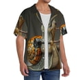 thumbnail image 2 of Fotbe Surreal Weightlifting Snail Camisa Estampada de Manga Corta para Hombre, Casual de Verano, Estilo Playero, Sin Arrugas-X-Large, 2 of 5
