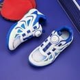 thumbnail image 3 of OnyxTrek Kids Badminton Shoes Youth Tennis Training Sneakers with Dial Closure | White Blue, 13 Little Kid, 3 of 11