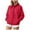 Red, variant on Towmus Lightweight Active Rain Jacket Hooded Plus Size Water Resistant Raincoat Windbreaker Casual Jacket