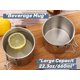 thumbnail image 3 of ZHAOCHENG Juego de 2 tazas de acero inoxidable para acampar al aire libre con asa plegable, 660 ml/22,3 oz, 3 of 5