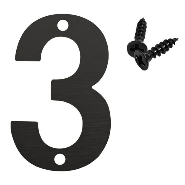 3 In Floating Address House Number Modern Metal Letters Garden Garage Mailbox Decor Number Nail Kit Visual Sign