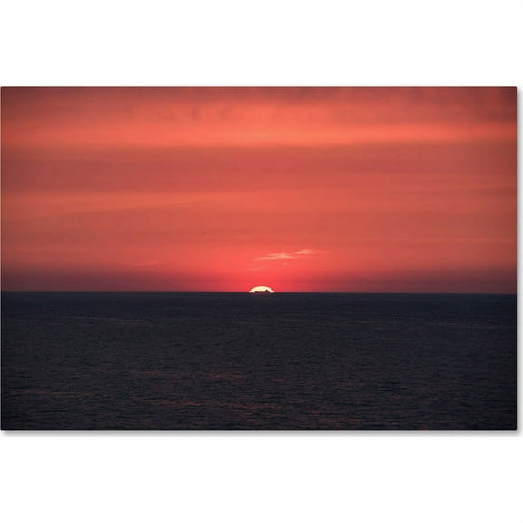 Trademark Fine Art "Sunset Ore Boat Lake Erie" Canvas Art by Kurt Shaffer