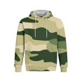 thumbnail image 2 of Men's Camo Print Pullover Hoodie,Drawstring Hooded Long Sleeve Casual Sweatshirt,Loose Streetwear Top with Pockets Dark Green S, 2 of 6