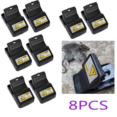 8PCS Mouse Trap Waterproof Plastic Rats Catcher Outdoor Indoor Reusable Snap Traps for Mouse/Mice