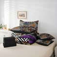 thumbnail image 6 of Castle Fairy Animal Print Patchwork Bedding Comforter Set,Bohemian Aztec Full Bedding Set, 6 of 8
