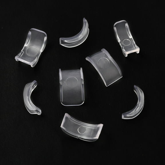8Pcs 8 Sizes Plastic Invisible Ring Size Adjuster Clear 1.8~2x0.4~1.2x0.3~0.4cm