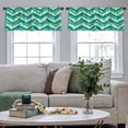 thumbnail image 5 of LALILO Kitchen Curtain Valance Xmas Tree Winter Snowy Woods Rod Pocket Window Curtain 52"x 18" Set of 2, 5 of 7