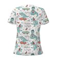 thumbnail image 4 of Naloa Music Lover Dinosaur Print T-Shirts Short Sleeve V Neck Tees for Women Fashion Tops Trendy Lightweight Soft Casual Summer Outfits Clothes, 4 of 5
