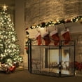 thumbnail image 4 of Gymax 3-Panel Fireplace Screen Decor Cover Pets Baby Child Safty Folded Fire Doors, 4 of 10