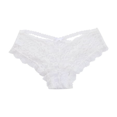 

Kiapeise Women Sexy Embroidery Lace-up Panties