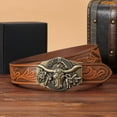 thumbnail image 7 of WHIPPY Men's Western Belt Ratchet Leather Belts for Men Cowboy Belts for Jeans Trim to Fit, 7 of 7
