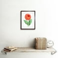 thumbnail image 2 of Flower Red Orange Dahlia Artwork Framed Wall Art Print 9X7 Inch, 2 of 5