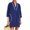 Navy blue, variant on Half Sleeve Patchwork Women Loose V-Neck Mini Dress