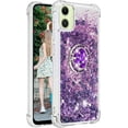 thumbnail image 6 of Liquid Quicksand Case for Samsung Galaxy A06 with Diamond Kickstand, Luxury Fun Glitter Sparkle Flowing Clear Bling Cover Case for Samsung Galaxy A06. -Purple, 6 of 14