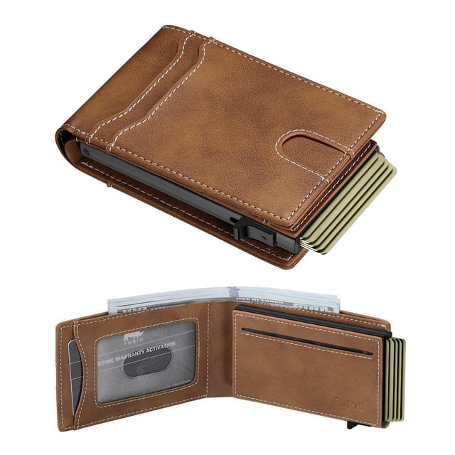 Tarjetero Furid Smart Wallet RFID de fibra de carbono para hombre