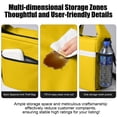 thumbnail image 6 of Tdxkok Wide Opening Insulated Lunch Bag with Reflective Stripe Detachable Strap thermal Food Carrier for Students office Work Yellow, 6 of 6