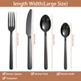 thumbnail image 2 of KitchenTrend Elysian 24 Piece Stainless Steel Flatware Set Service for 6 Black, 2 of 14