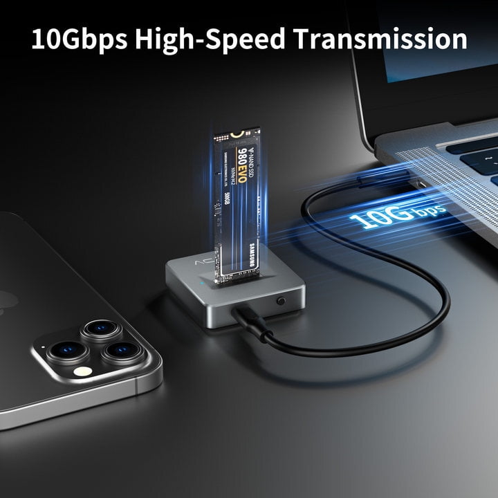 ACASIS 10Gbps High-Speed NVMe/SATA SSD Enclosure for M.2 SSD
