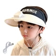 thumbnail image 2 of Kids' Summer Sun Visor with Fan, Breathable Wide Brim UV Protection Cap for Boys and Girls, 3-12 Years Beige Free Size, 2 of 7