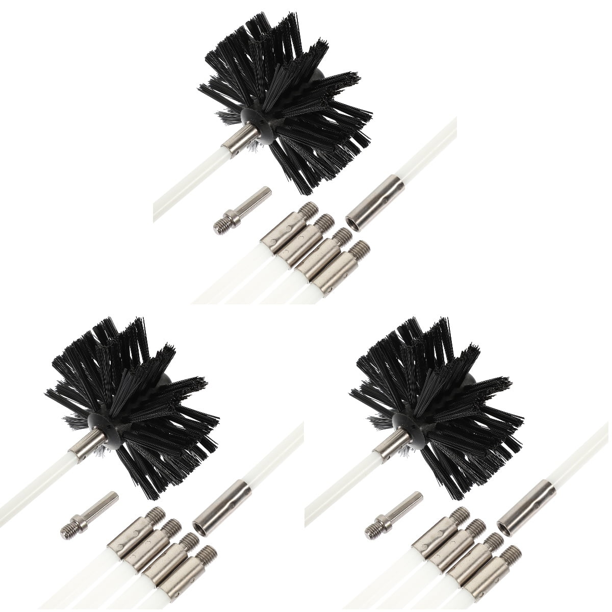 HOMEMAXS 3 Sets of Chimney Cleaning Brushes Practical Dryer Vent