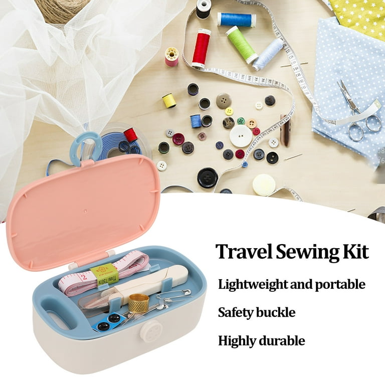 Mini Sewing Kit,Space Saving Safety Buckle Easy Identification Anti Pinch  Durable Travel Sewing Kit - Beginner Small Sewing Kit 