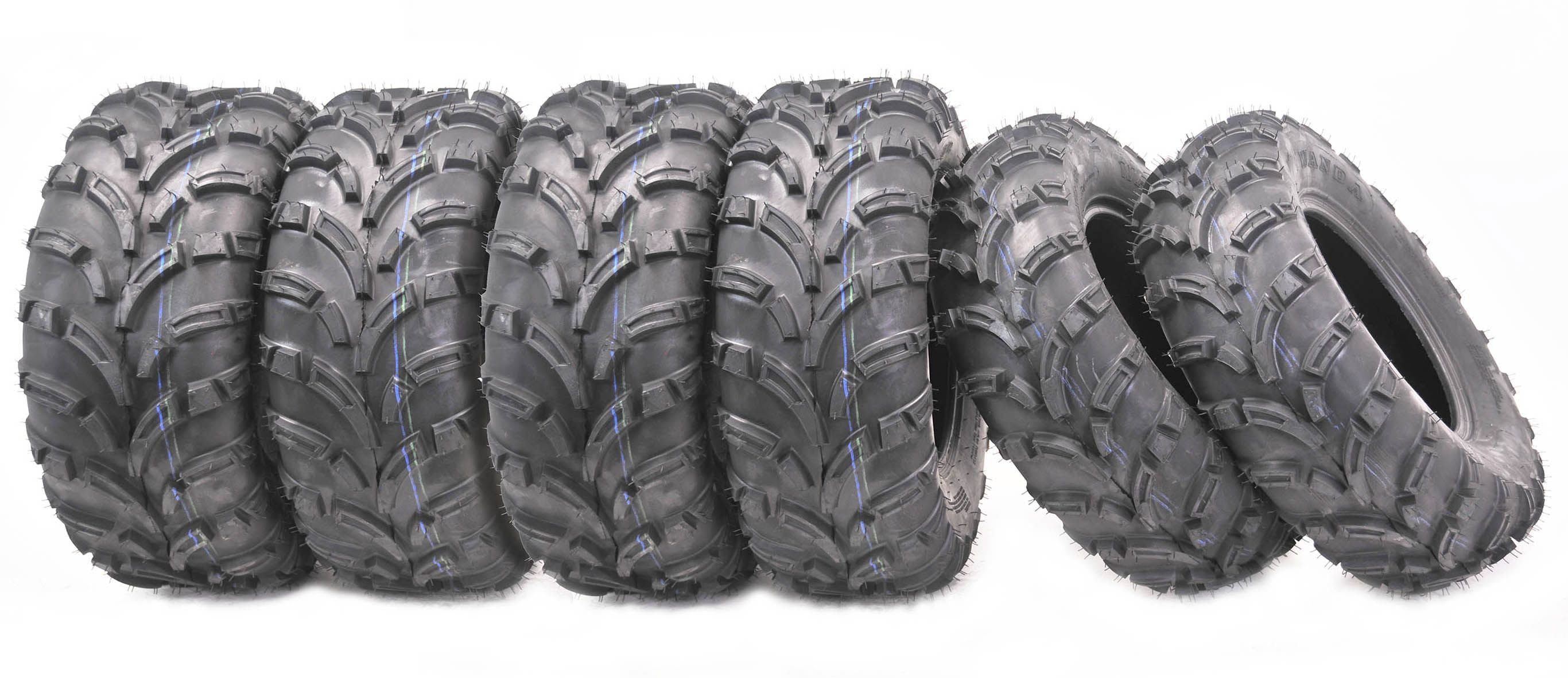 Set 6 WANDA ATV UTV tires (2) 26x812 Front & (4) 26x1012 Rear 6PR 6