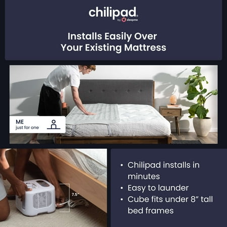 ChiliSleep - Cube Cooling & Heating Mattress Pad (Half Cali King - 84" L x 36" W)