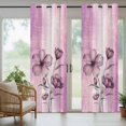 thumbnail image 4 of Pink Floral Outdoor Curtains for Patio Waterproof,Windproof Privacy Curtains with Weighted Bottom,Vintage Botanical Gradient Pastel Painting Outside Drapes for Picnic Garage Yard 54"x84" 1 Panel, 4 of 8