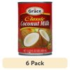 (6 pack) Grace Coconut Milk, 13.5 oz Can