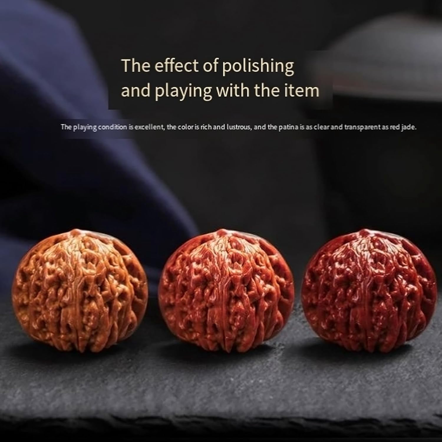 2026 New Wenwan Walnuts, Chinese Walnuts Fidget, Walnut Hand Massage Balls, Traditional Chinese Fidget Walnuts, Hand Training Massage Stress Relief, Durable and Solid Natural Texture Solid Wood