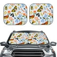 thumbnail image 2 of Naloa Insects and Flowers 2 Piece Foldable Car Sun Shades, Car Windshield Sunshade, Front Window Sunshade for Car, Truck, SUV - Large, 2 of 7