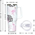 thumbnail image 2 of Flamingo Gifts Tumbler for Women Girls, Flamingo Lover 40 Oz Tumblers with Handle and Straw Lid, Leakproof Cup Mug Water Bottle Birthday Gift Idea, 2 of 6