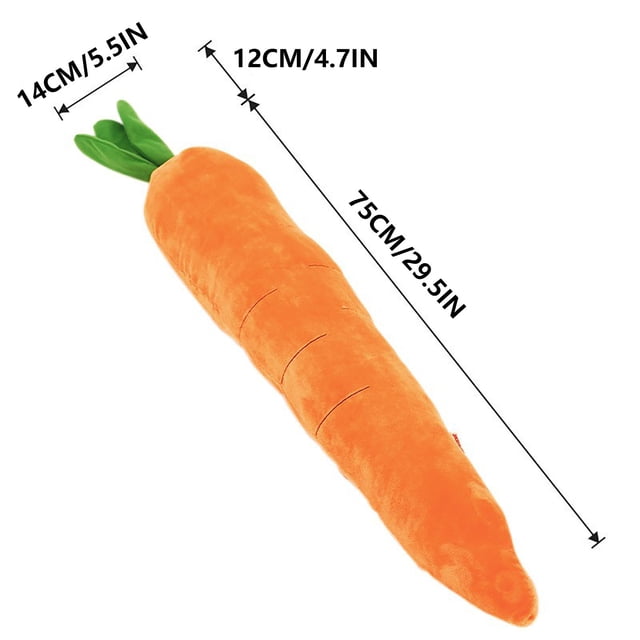 Dog Toys for Large Dogs Carrot Pillow Soothing Carrot Toy for Dogs Soft and Soothing Carrot for Dogs 29.5 Inches Large and Toy for Dogs and Cats Interactive Toy for Dogs Large Dog Toys