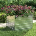 thumbnail image 1 of vidaXL Garden Raised Bed 100x100x77 cm Galvanized Steel Silver, 1 of 4