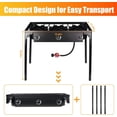 thumbnail image 2 of 225,000-BTU High-Pressure Outdoor Propane Gas Stove, 3-Burner Camp Cooker with Detachable Legs for Camping, Patio, Tailgating & Backyard Cooking, 2 of 9
