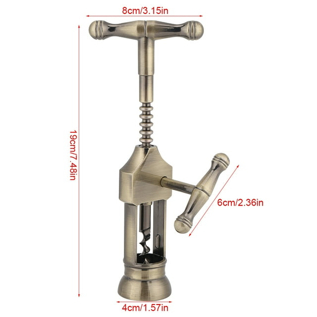 Portable Retro Red Wine Bottle Opener Corkscrew Cork Puller Bar Tools