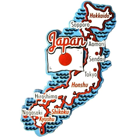 Japan Map Fridge Magnet