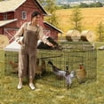 thumbnail image 2 of Towallmark Portable Chicken Coop, Metal Poultry Cage, Rabbit Hutch, Duck Pen, Outdoor Pet Playpen, Backyard Animal Enclosure, 2 of 9