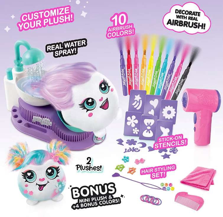 Airbrush Plush Hair-iffic Hairstyling Salon Activity Kit