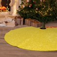 thumbnail image 6 of KLL 30" Christmas Tree Skirt Yellow Glitter Xmas Tree Skirts Mat for New Year Xmas Holiday Party Indoor Outdoor Home Decoration, 6 of 7