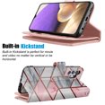 thumbnail image 3 of 6.5" Galaxy A32 5G Wallet Case, Samsung Galaxy A32 5G 2021 PU Leather Case, Njjex Luxury PU Leather 9 Card Slots Holder Carrying Folio Flip Cover Kickstand & Hand Strap-Marble, 3 of 5