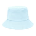 thumbnail image 2 of Vintage Fashion Womens Bucket Hats Summer Sun Protection Beach Hat Wathet, 2 of 7